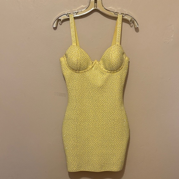 Fashion Nova Dresses & Skirts - Fashion Nova Yellow Embellished Mini Dress